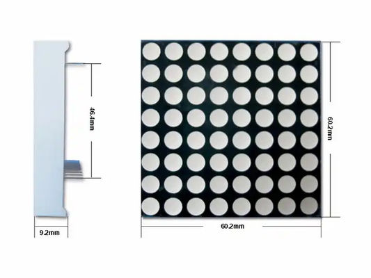 64x64mm 7 Segment LED Display 16x16 Dot Matrix Blue Light For Elevator Display