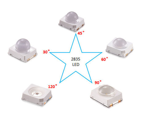 2835 IR LED Chip Diode 850nm With 30 Degree 60 Degree Angle Lens for Camera