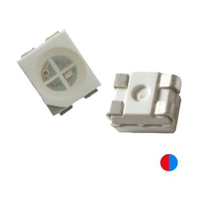 20mA Bi Color PLCC4 3528 SMD LED Chip 1.9mm Thickness Red  &amp; Blue Color 4 Pins