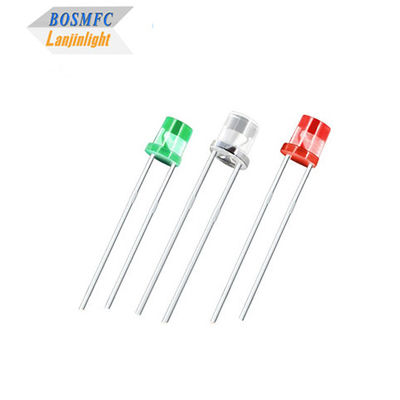 Flat top water clear lens 5mm  Red , green, blue Multifunctional 0.06W Practical  Light Diode