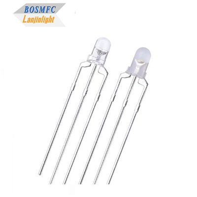 Bi color 3mm LED Red &amp; blue  commom anode and commom cathode Through Hole LED Heat Dissipation