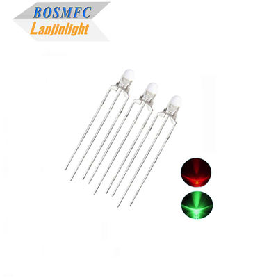 Bi Color 3mm Through Hole LED Multifunctional 20mA Red &amp; Green Light