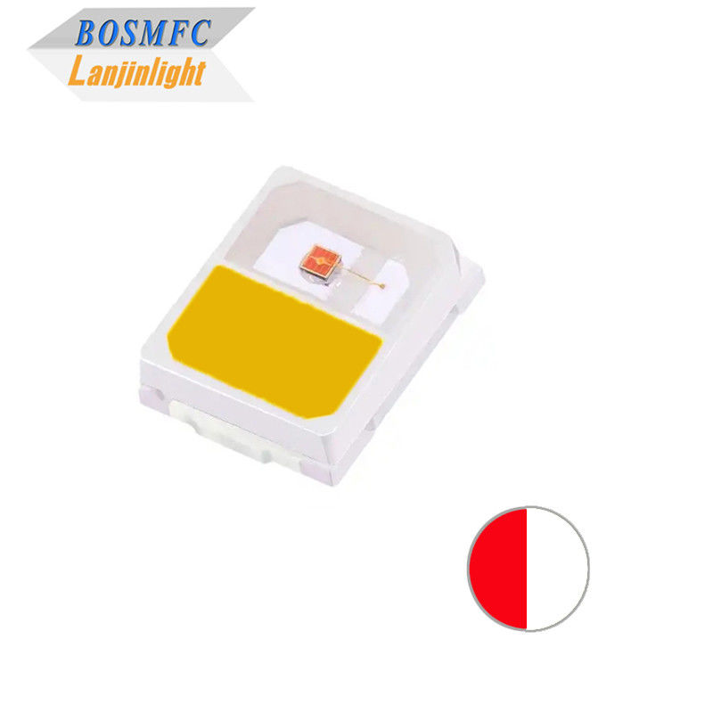 Stable 0.2W 2835 SMD LED Dual Color red &amp; warm white CCT2700-3200K Anti Static Bright LED Chip