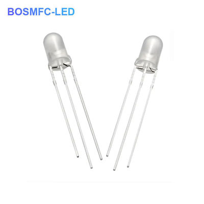 1.8V-2.4V Dual Color LED Diode 5mm Through Hole Red Blue Color High Brightness