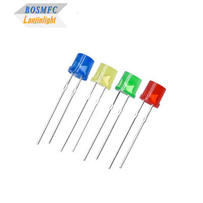 5mm Flat Top Through Hole LED Diffused 100 Degree Viewing Angle