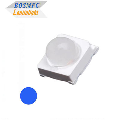 Small View Angle 30 Degree 60 Degree 6000mcd Blue 2835 SMD LED With Dome Lens For Traffic LED Signs