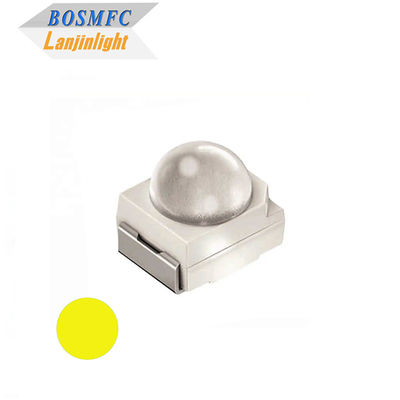 3528 SMD LED Yellow light viewing angle 60 degrees dome lens Amber led diode light for traffic light